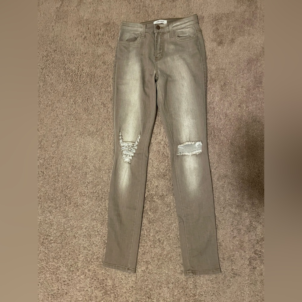 Brown ripped jeans size 5